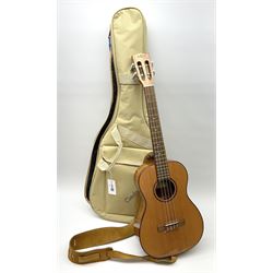 Modern Kala ukulele with acacia back and sides, spruce top and mahogany neck with slotted headstock No. KA-ABP-CTG 1801 L76cm in Tanglewood carrying case; and PG-05 Portable 5W Guitar Amplifier (Battery), boxed (2)
