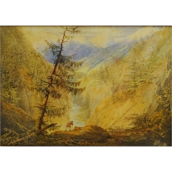 William Payne (British 1760-1830): Alpine Landscapes, pair watercolours signed and dated 1821, 21cm x 30cm (2)  