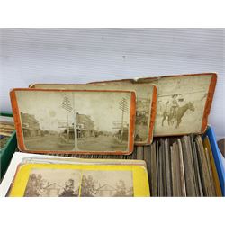 Collection of Victorian and later stereoscopic views, including local Scarborough scenes and mountaineering scenes, together with seven stereoscope viewers, including one viewer and some views by Underwood & Underwood