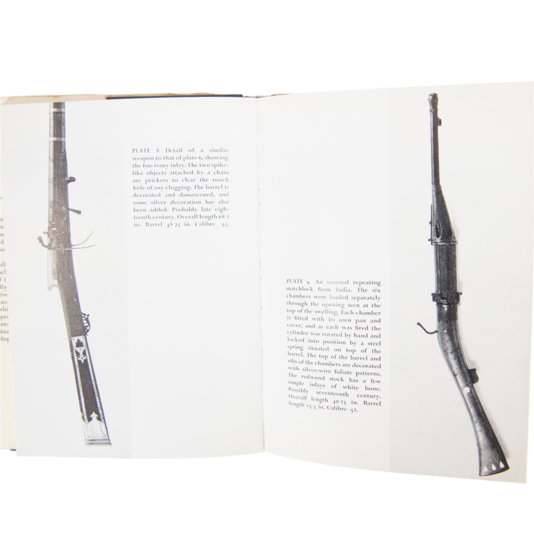 Six reference books on antique guns, including Collecting Arms and Armour, American Firearms Makers, Famous Guns for Famous Collections etc  