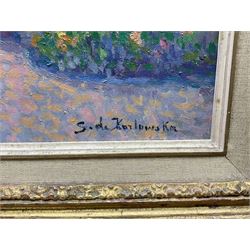 Stanisława de Karłowska (Polish 1876-1952): 'The Garden Gate', oil on canvas signed, titled on gallery label verso 35cm x 30cm 
Provenance: exh. Cork Street Gallery, London 1973, label verso