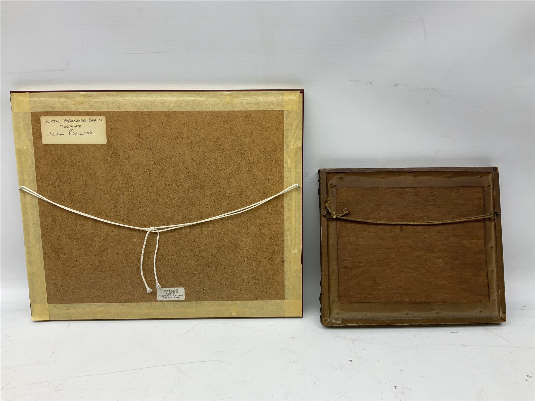 John Bullock (British 20th Century) 'North Yorkshire Beach', Gouache signed title verso, together with 19th Century colour print (2)