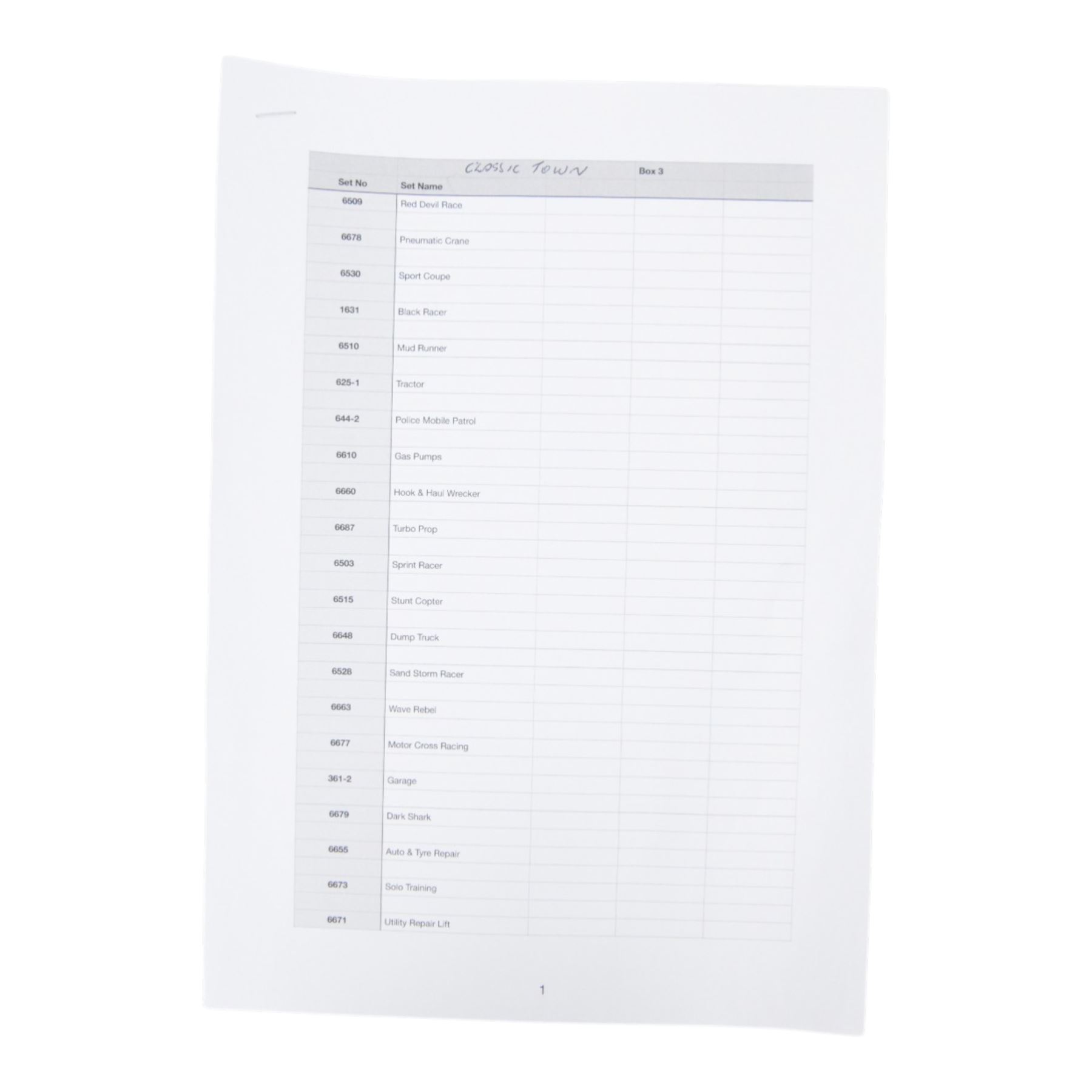 Thirty vintage Lego Classic Town unbuilt sets, including no. 6509 Red Devil Race, no. 6530 Sports Coupe, no. 6503 Sprint Racer, no. 6679 Dark Shark, no. 6673 Solo Training, no. 6342 Beach Rescue Chopper, no. 6665 River Runners, etc
