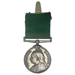 Victoria Volunteer Long Service and Good Conduct medal, unnamed, with ribbon