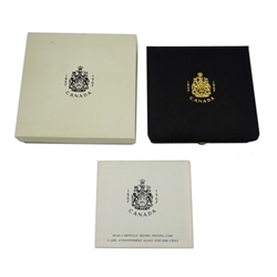  Queen Elizabeth II Royal Canadian Mint 1967 seven coin centenary collection, including gold twenty dollars, in original case with outer box  