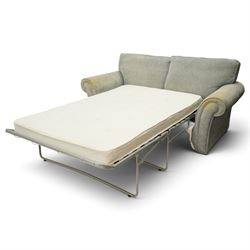 Laura Ashley - contemporary two seater sofa bed with rolled arms