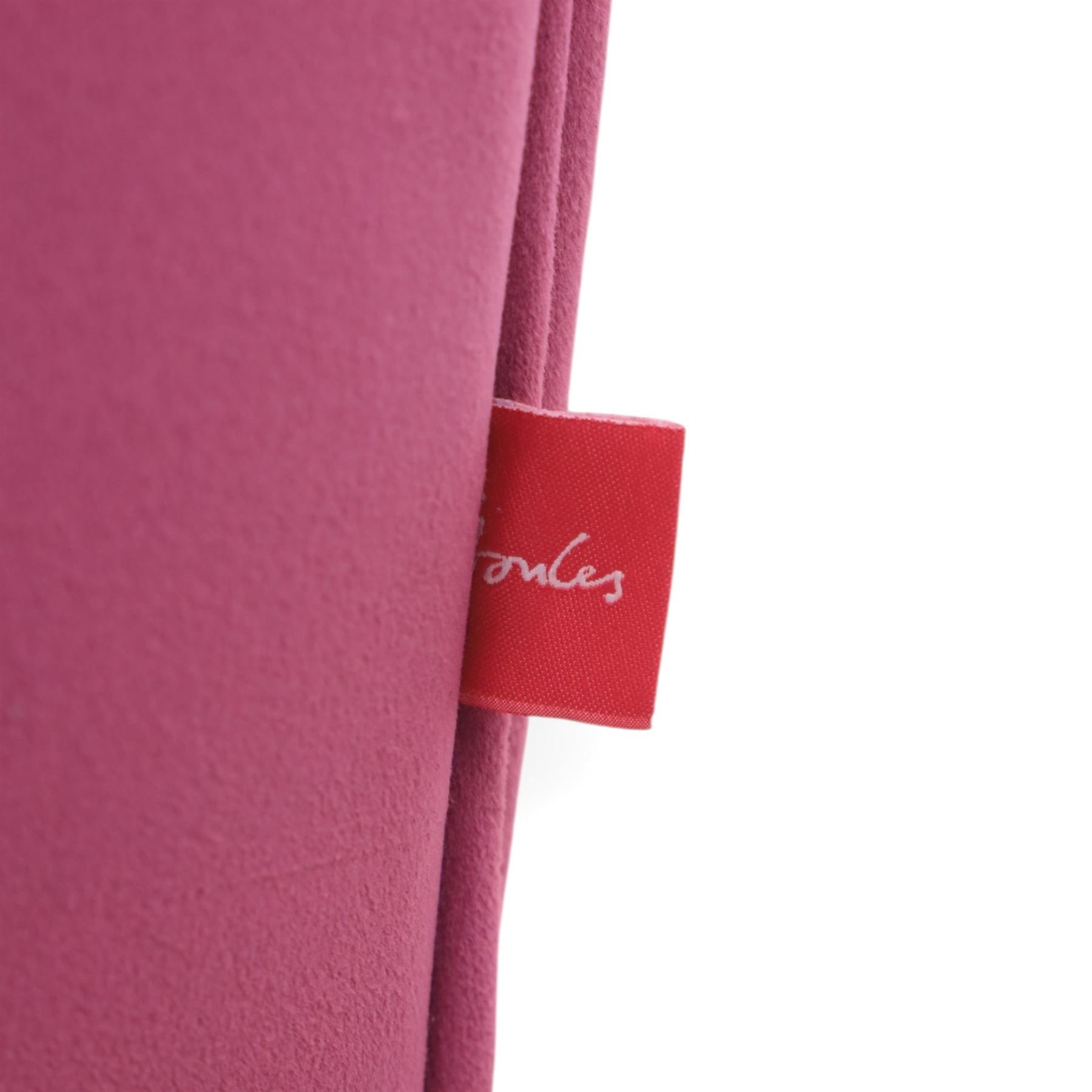 Joules - Windsor Chesterfield three seater sofa in pink velvet, shaped back with deep buttoned sides, loose seat cushion raised on turned and shaped supports