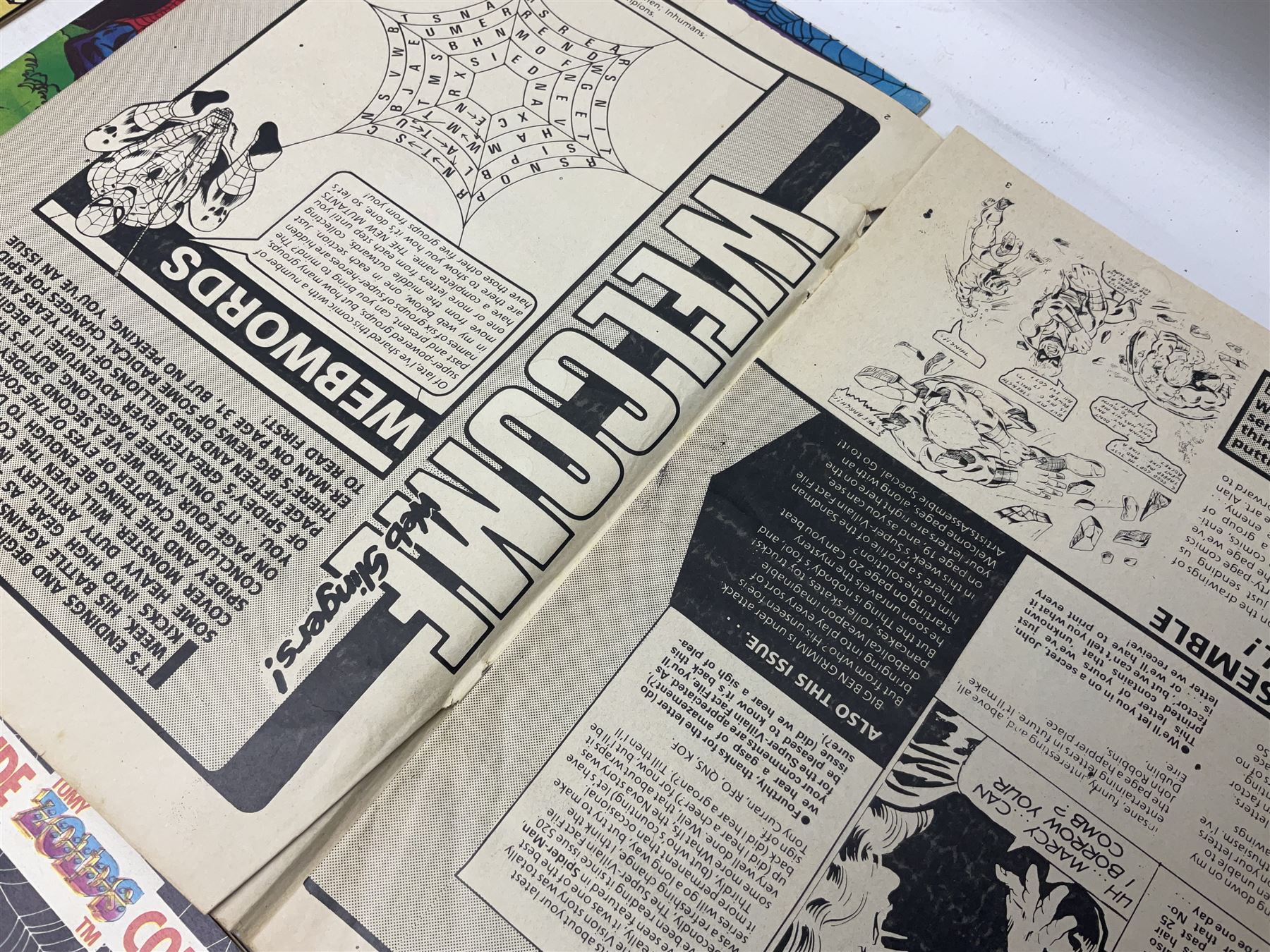 Spider-Man comics (1982-1985) nos 500-527, 529-535, 537-552, 579-602, 604-614, 620-626, and 628-631 (97)