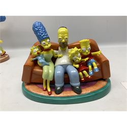 Six Coalport The Simpsons character figures, comprising limited edition 'The Family That Sits Together Fits Together' annual 2005, TS01 Two to Tango, The Gift of Maggie, Will Work For Duff, Yellow Girl Blues and Losing His Marbles, all boxed