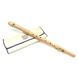 Moeck Flauto Leggero Barock Tenor 242L three-piece maple recorder, in carrying pouch