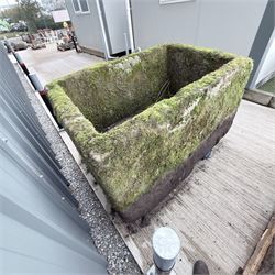 Large 18th century rectangular stone trough
