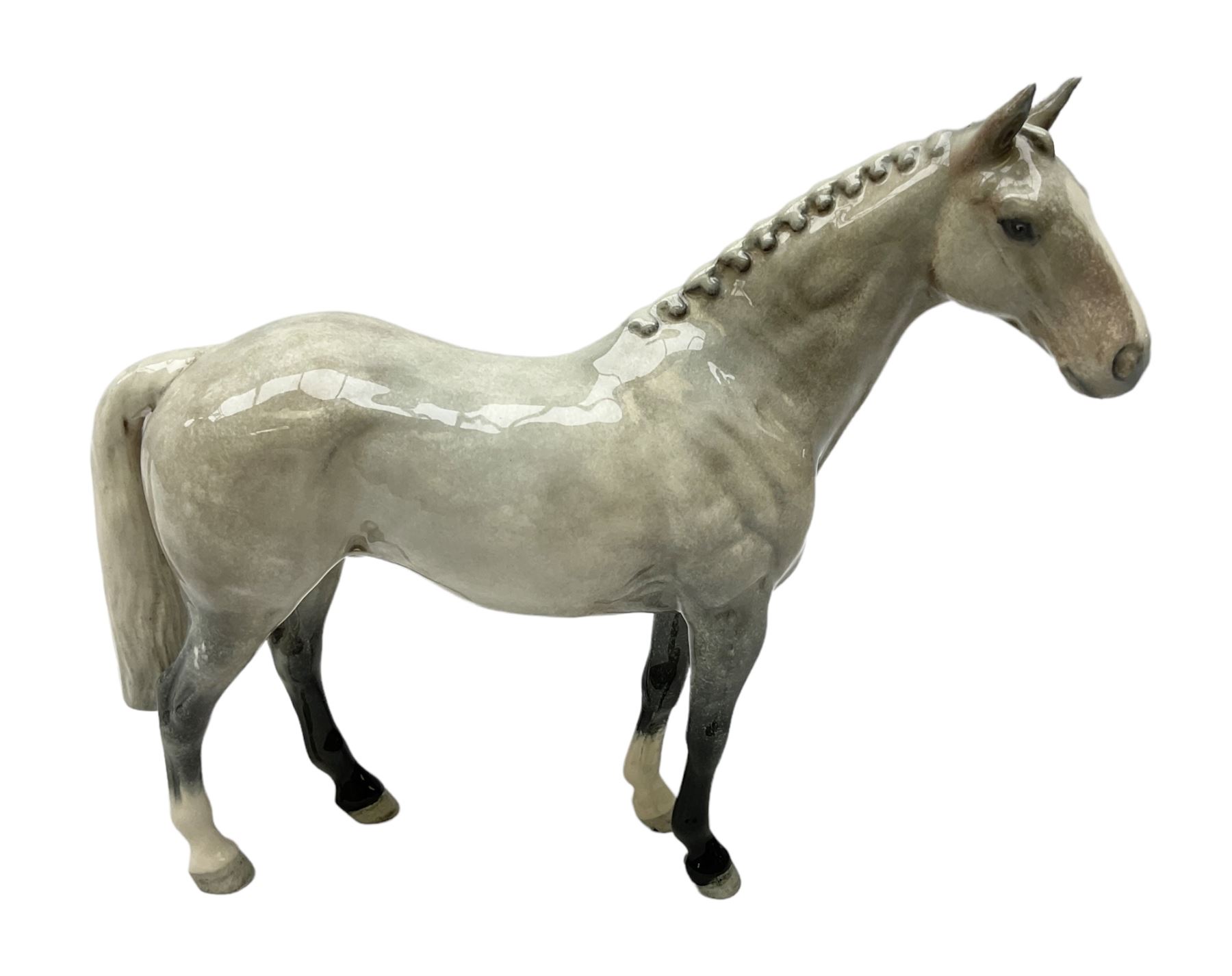 Beswick Grey Roan Hunter, no. H260 with printed mark beneath H19.5cm