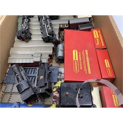 Tri-ang '00' gauge - Class 23 TC Pacific (Hiawatha) 4-6-2 locomotive and tender No.2335; Princess Class 4-6-2 locomotive and tender 'Princess Elizabeth' No.46201; Class 3F Jinty locomotive No.47606; Class 57XX 0-6-0 Pannier Tank locomotive No.8751, boxed; quantity of coaches and wagons; large quantity of track, trackside buildings and accessories.