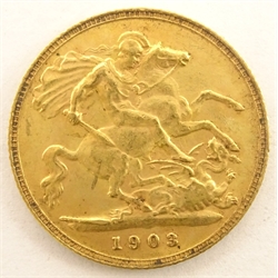  King Edward VII 1903 gold half sovereign  