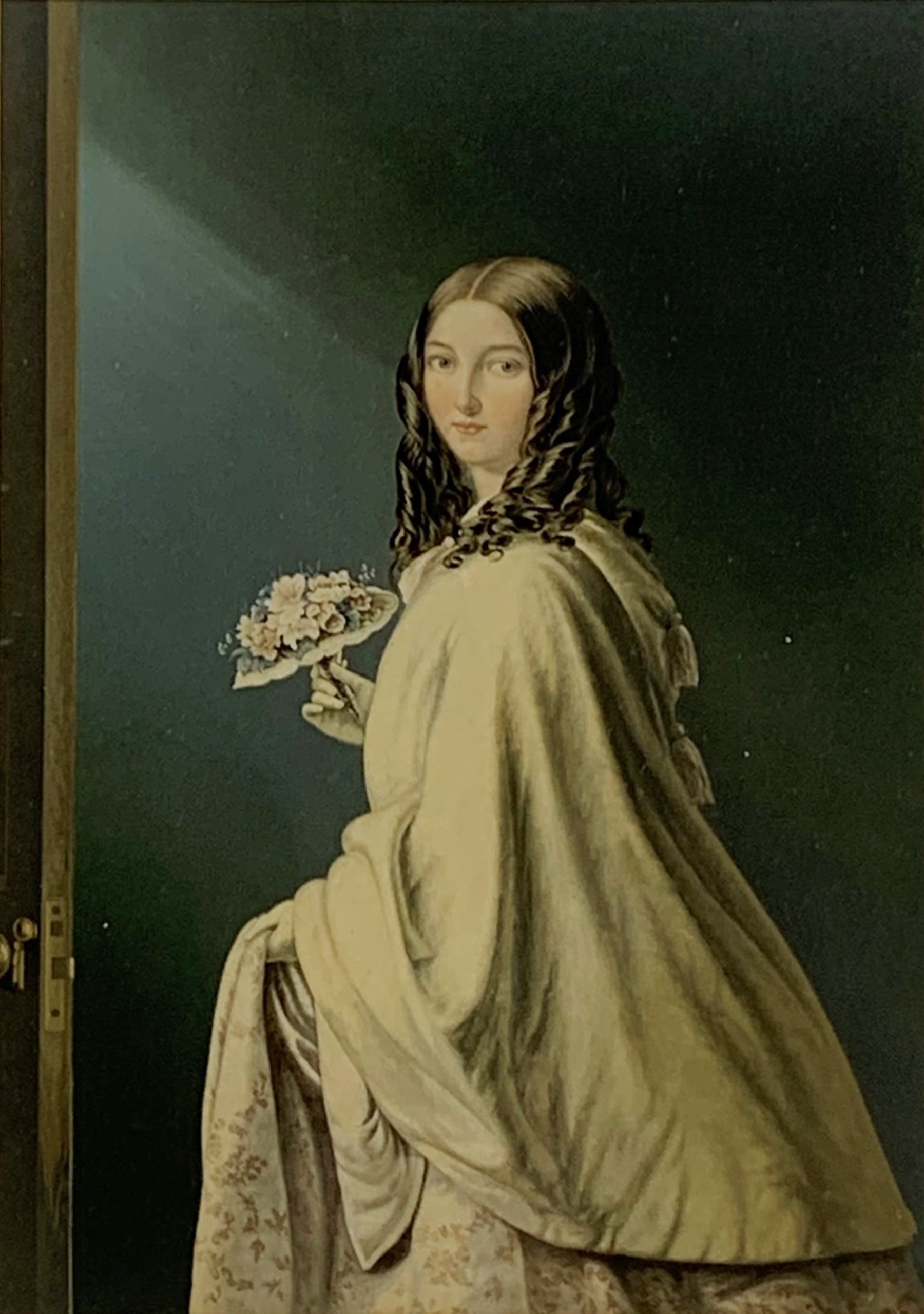 George Baxter: 'The Bride', mid 19th century colour print 36cm x 26cm