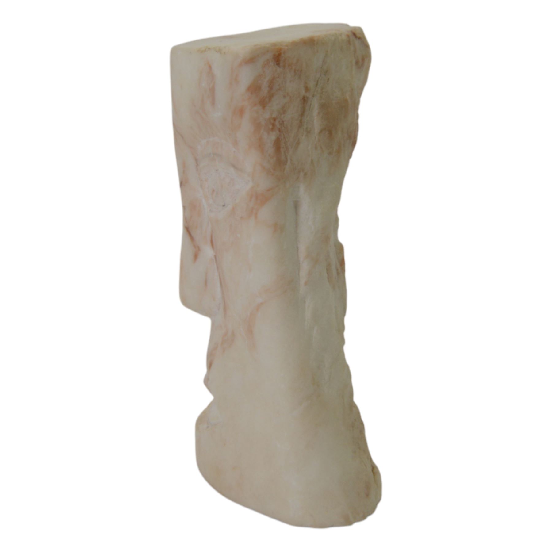 Darren Yeadon: marble Face, signed to top, H15cm