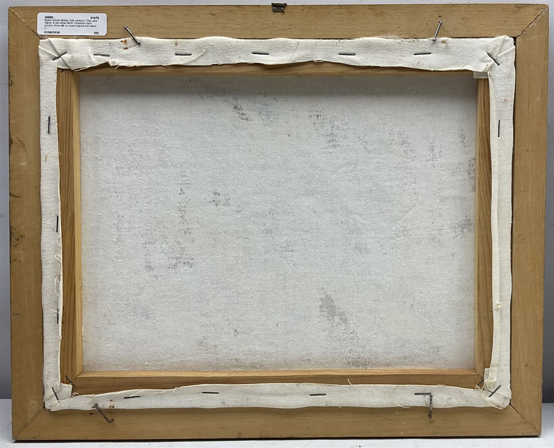 Robert Wood (British 20th century): 'The Lane Silpho' & two other North Yorkshire Farm scenes, three oils on canvas & board signed and dated (19)89/92/93, 28cm x x 44cm diminishing (3)