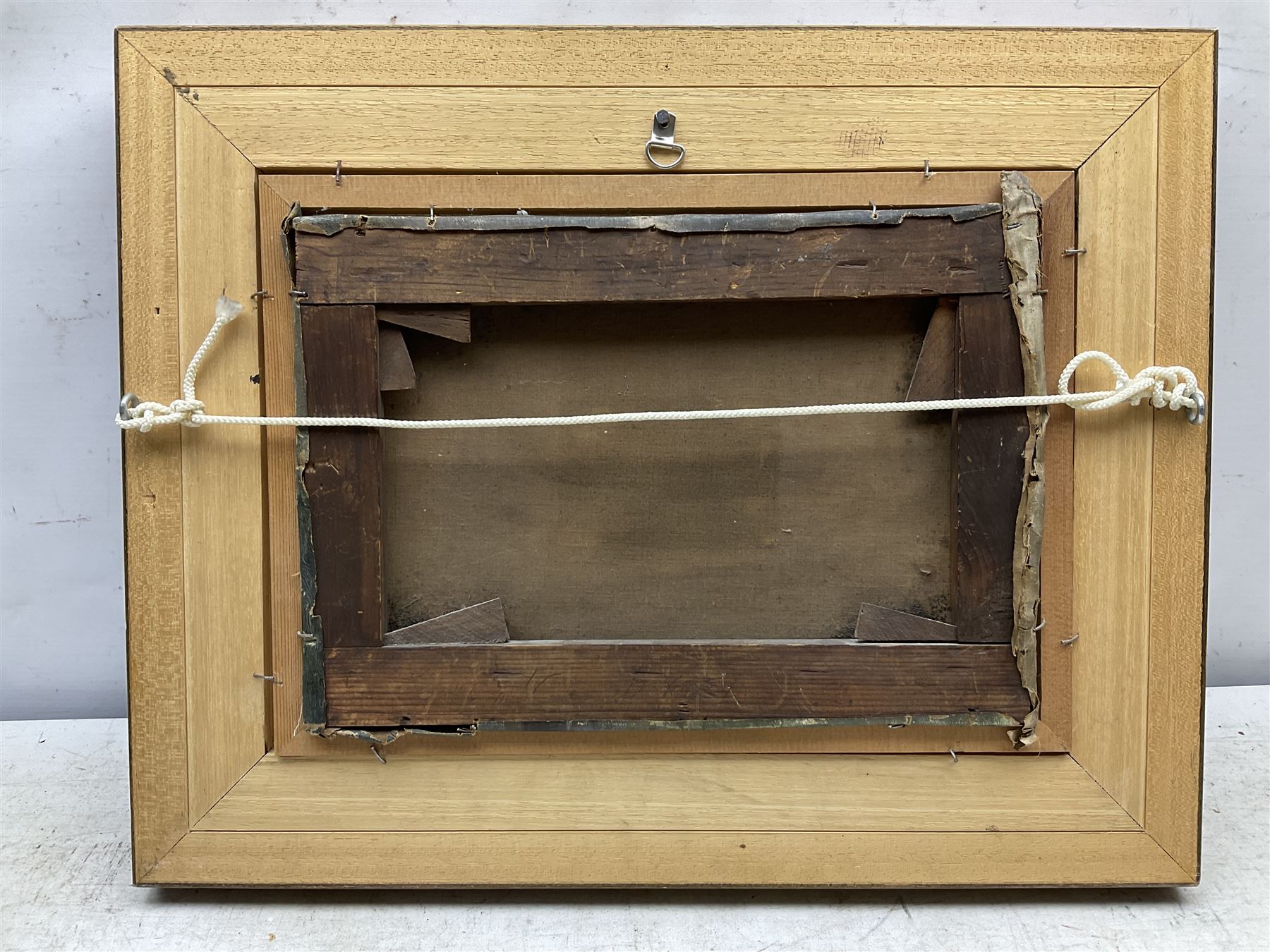 John Henderson (Scottish 1860-1924): Winter Moorland Landscape with Country Lane, oil on canvas signed 22cm x 32cm