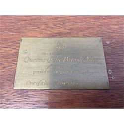 The Birmingham Mint 'The Queens Of The British Isles' sterling silver hallmarked nine medal set, housed in a fitted case, overall combined weight of the medals approximately 400 grams