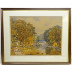 Attrib. Ward Heys (English 19th/20th century): Late Summer, watercolour unsigned 37cm x 50cm