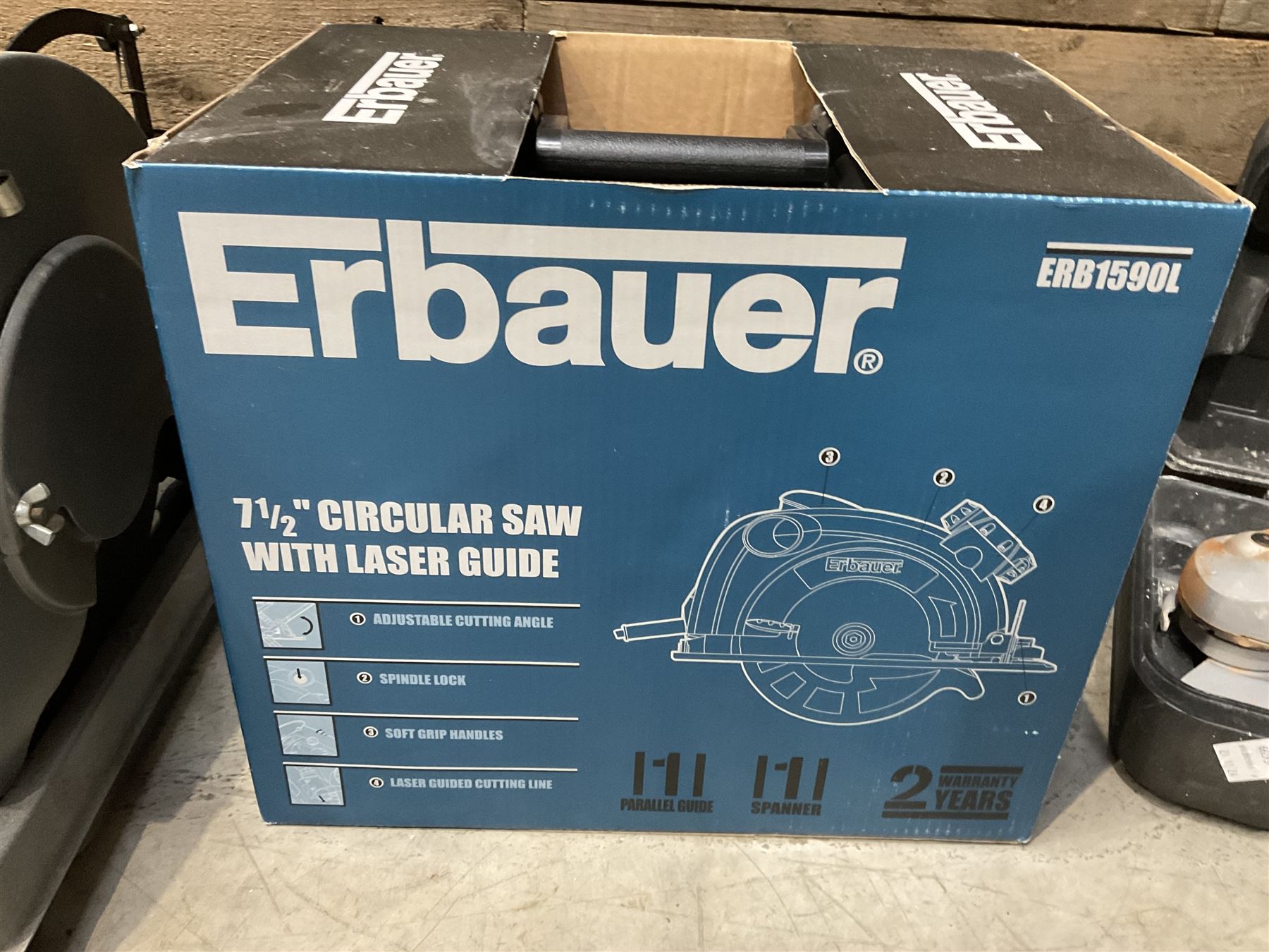 Erbauer 7.5'' circular saw with laser guide, JCB and PBX angle grinders (3)