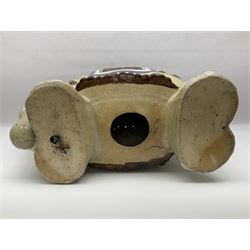 ceramic conservatory seat/jardinière in the form of an elephant, H45cm