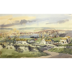  Angus Rands (British 1922-1985): Yorkshire Dales Landscape, watercolour signed 38cm x 60cm  
