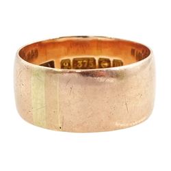 Edwardian 9ct rose gold wedding band, Birmingham 1911