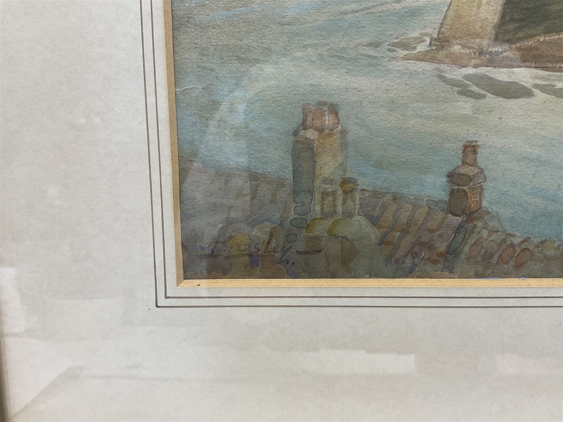 Harold Gresley (British 1892-1967): Tate Hill Pier Whitby, watercolour signed 28cm x 38cm 