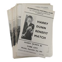 Comprehensive collection of 1970s Scarborough FC football programmes