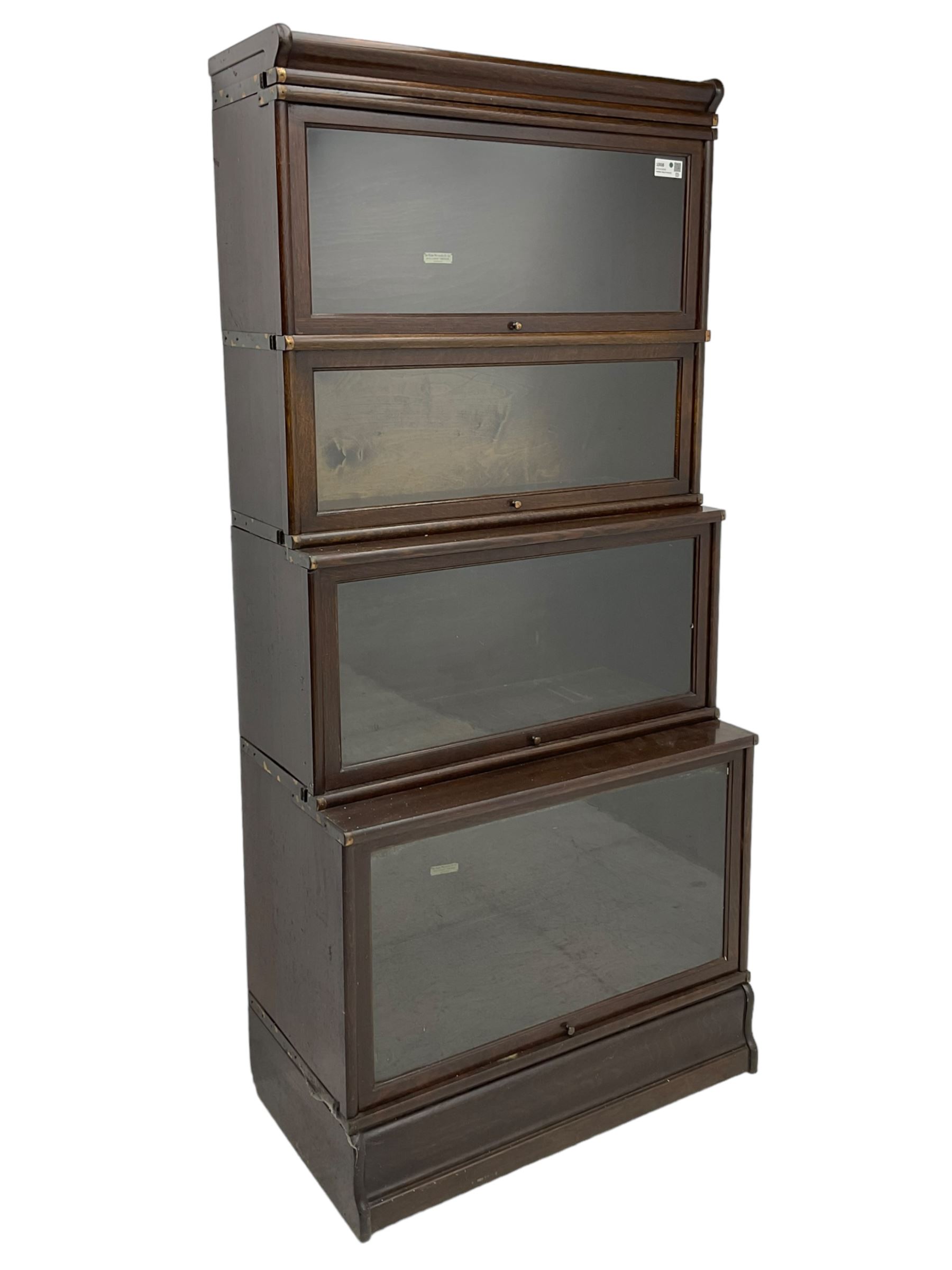 Globe Wernicke early 20th century waterfall stacking library bookcase