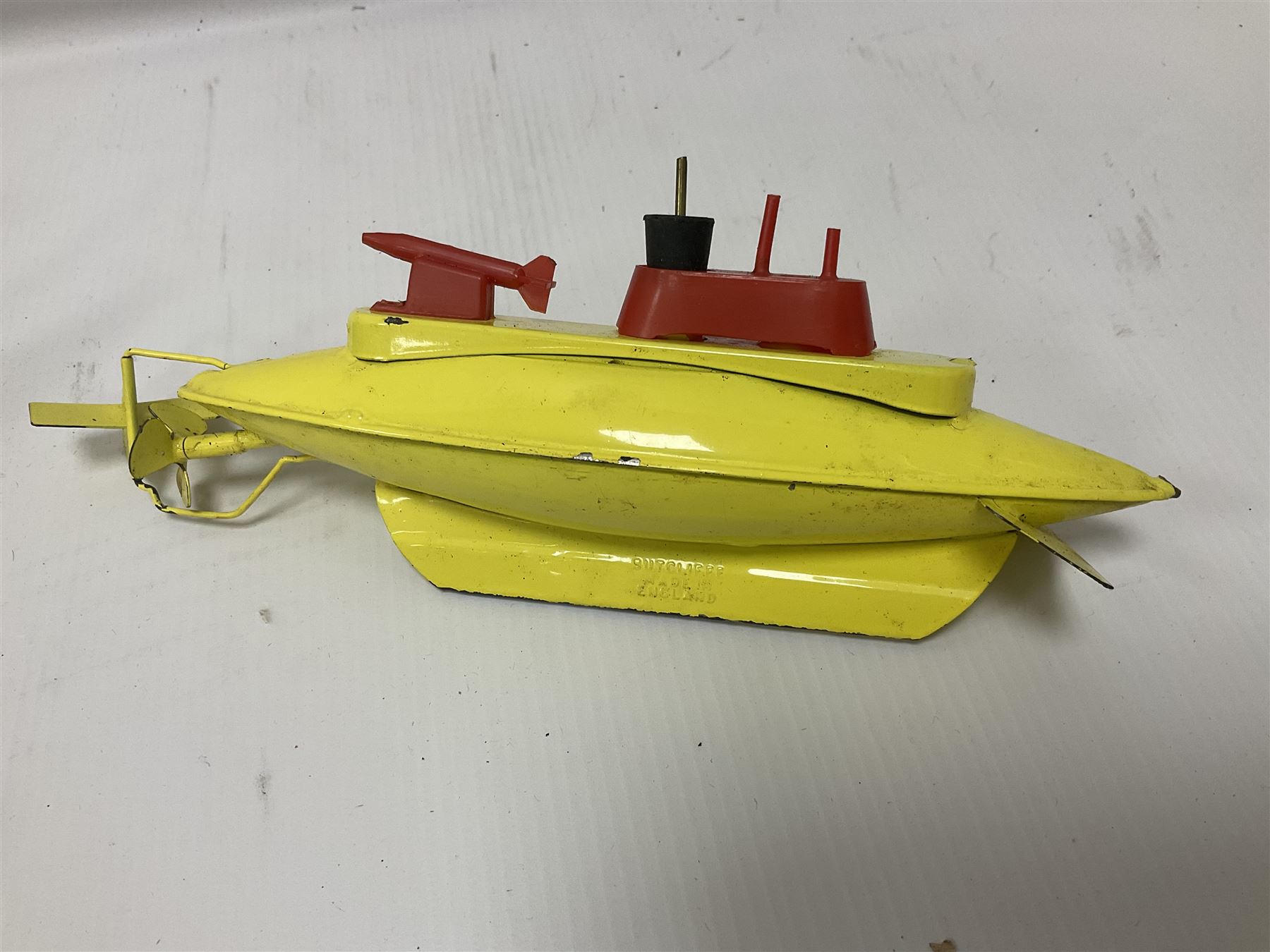 Sutcliffe ‘Sea Wolf’ clockwork atomic submarine, boxed; Mamod SP2 Steam Engine, lacking chimney; with quantity of playworn die-cast vehicles to include Corgi, Matchbox etc