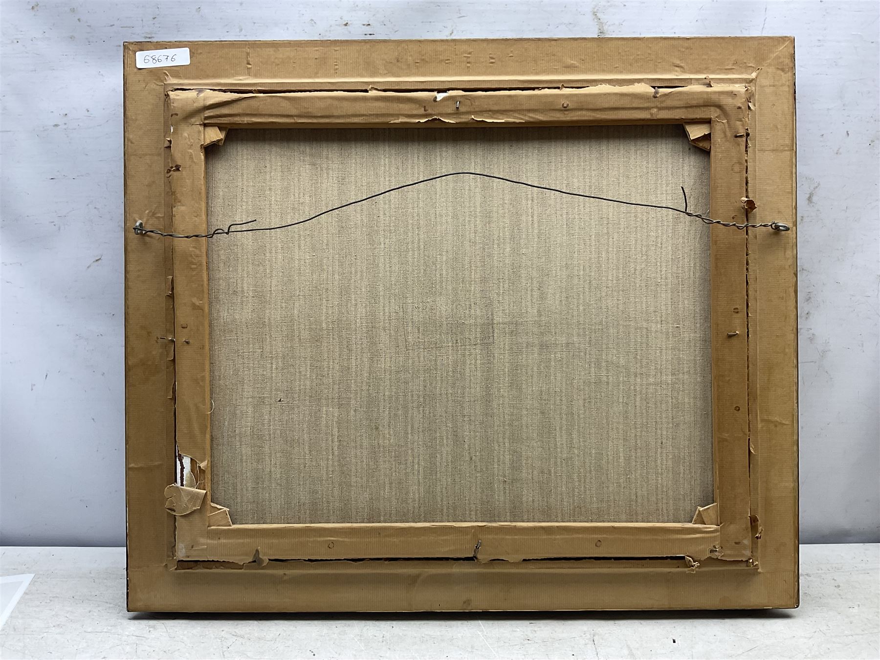 Michael Crawley (British 1938-): The Waterside, oil on canvas signed 45cm x 55cm 