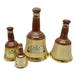 Wade Bells whisky decanters of graduating form, largest H25cm 