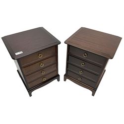 Stag Minstrel - pair of bedside pedestal chests