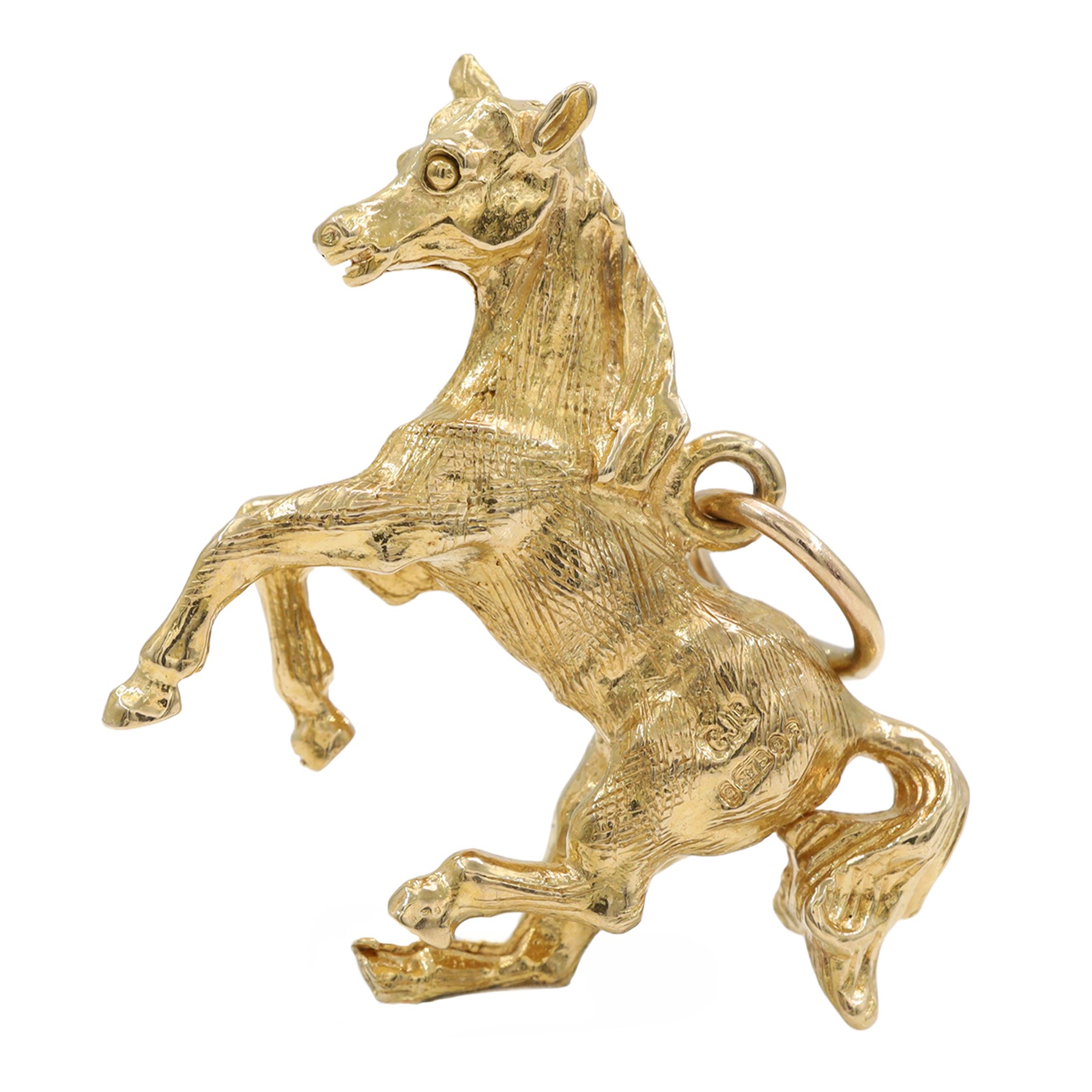 9ct gold horse pendant by Georg Jensen, London 1971