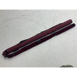 Five fly fishing rods, to include Greys Greyflex M2, Greys Missionary 9'3 etc, together with fly reel, flies, Wychwood fishing bag and various fishing other tackle items 