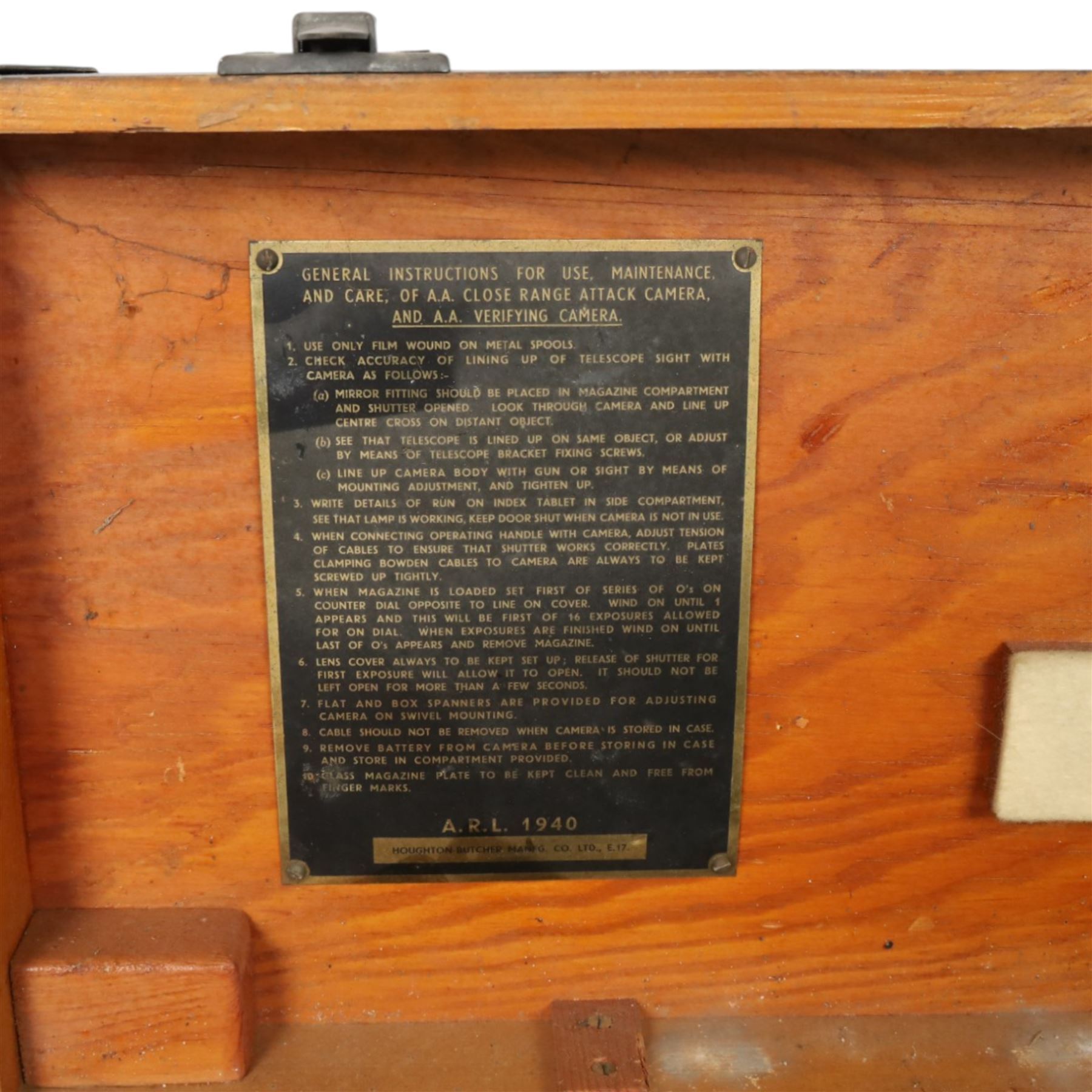 Houghton & Butcher Verifying No. 42 Aerial Camera c.1940