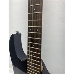 Ibanez Prestige RG1570 Mirage Blue electric guitar in black with tremolo arm, serial no.FO812696, L98.5cm; in original Ibanez fitted hard case marked Team J Craft