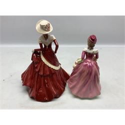 Ten Coalport figures, to include Language of Flowers, Marilyn, Token of Love,  I'll never forget you etc