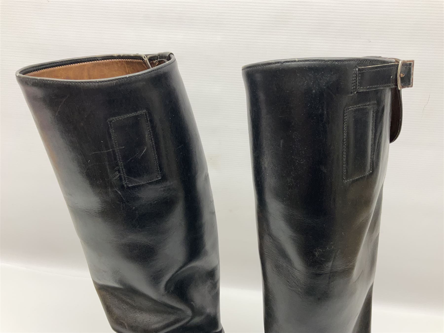 WW2 German pair of black leather parade/jack boots with 
