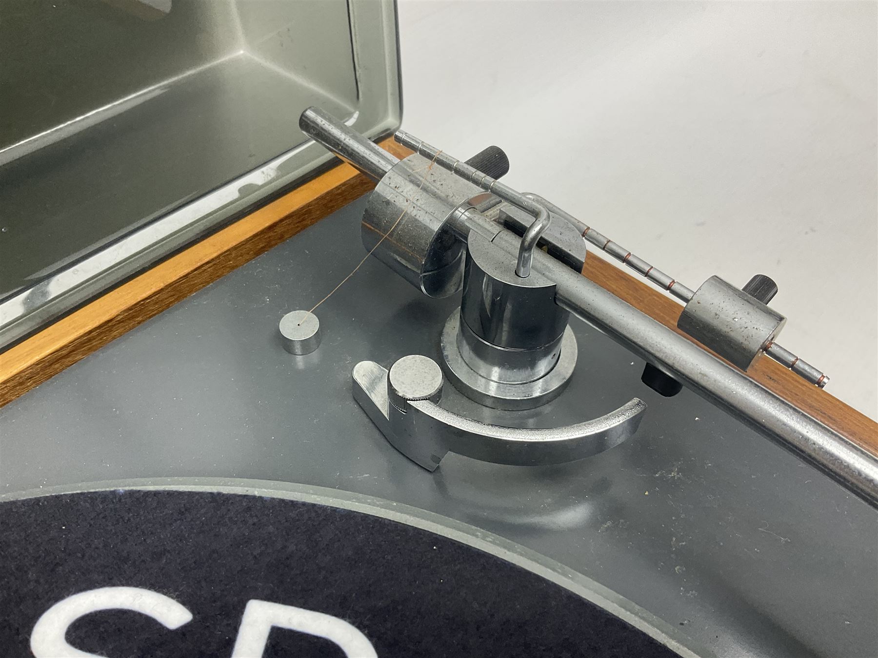 Goldring Lenco GL 75 Stereo Transcription turntable, in a teak case, H15cm, W54cm 