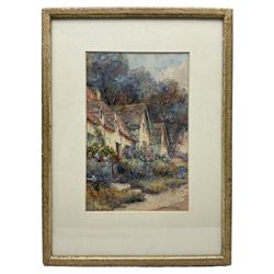 Leyton Forbes (British 1882-1953): Country Garden with Hens, watercolour signed 22cm x 14cm