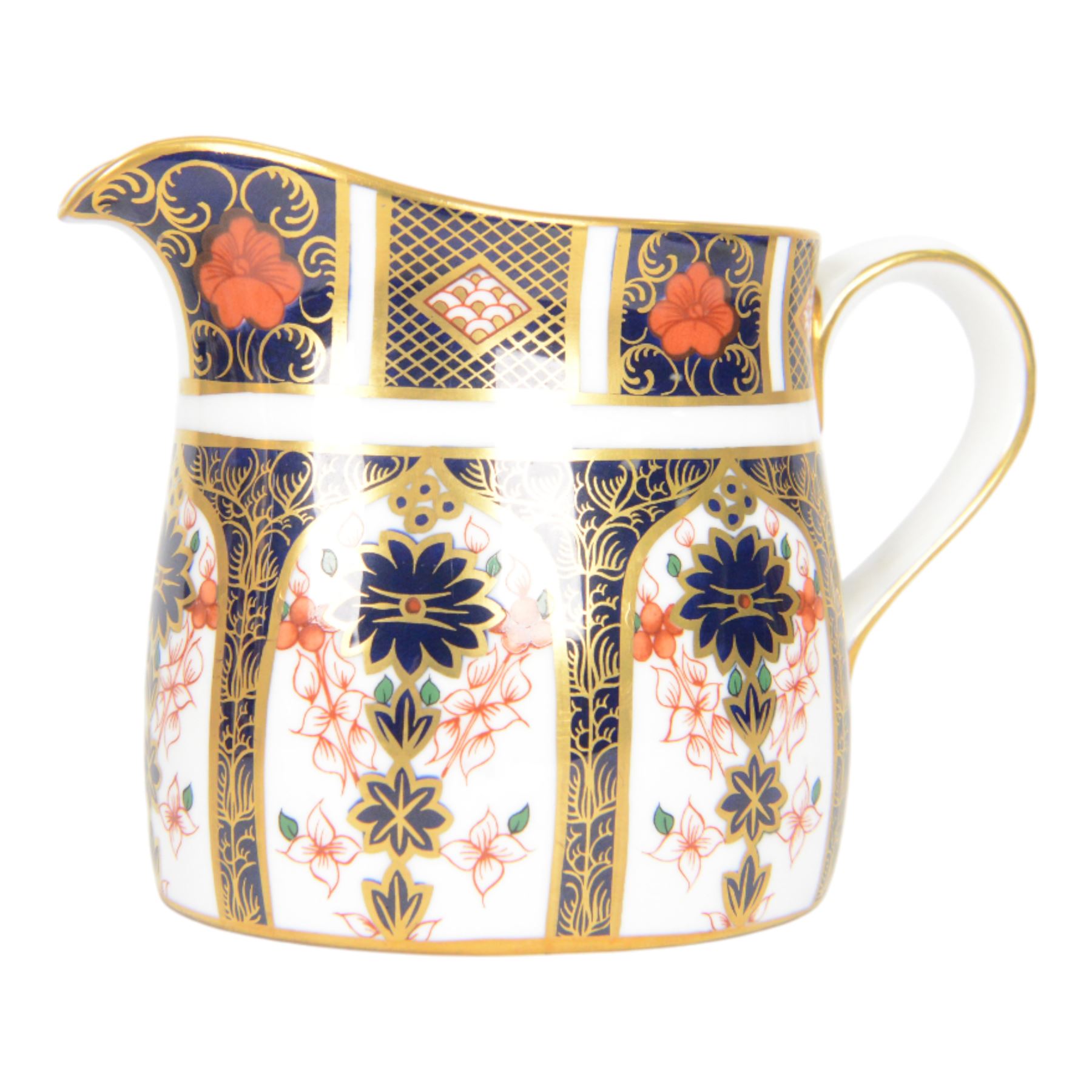 Royal Crown Derby tea set, comprising teapot, milk jug and open sucrier, teapot H20cm 