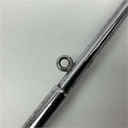 WW2 German chromium plated car pennant mounting pole with two fixing eyes L42.5cm including threaded fixing bolt