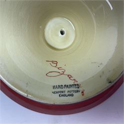 Newport Pottery, comport in Original Bizarre pattern, with printed and signed mark beneath, H10cm 