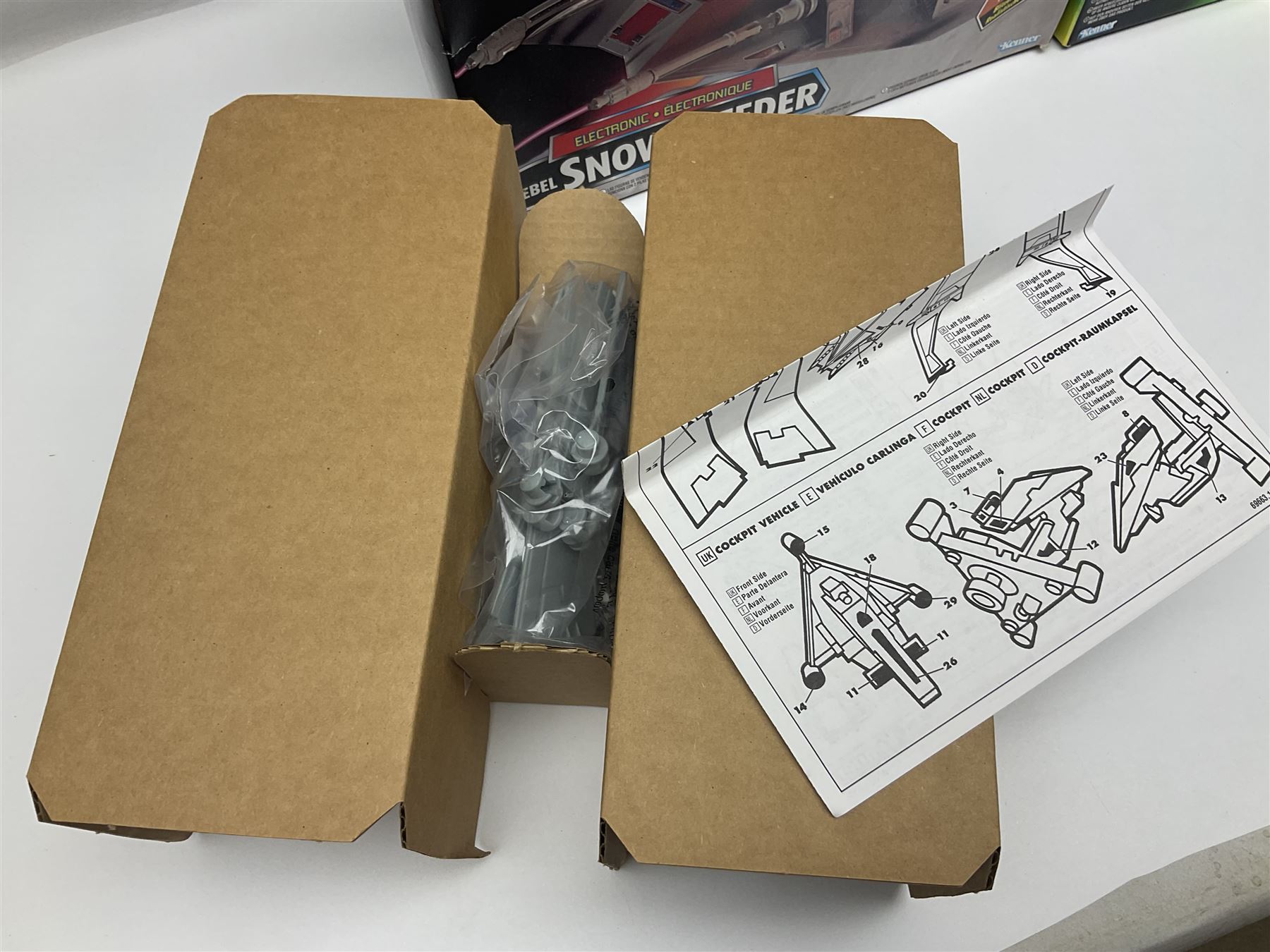 Star Wars - La Guerra De Las Galaxias La Guerre Des Etoiles - A-Wing Fighter; Luke's T-16 Skyhopper; Darth Vader's TIE Fighter; and Rebel Snowspeeder; all boxed (4)