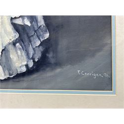 Fred Corrigan (Bridlington 20th century): Fashionable Lady, gouache signed and dated ‘96, 73cm x 49cm
