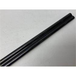 W.W. Greener 12-bore side-by-side double barrel non-ejector shotgun, with 76cm barrels, side safety, engraved lock, figured walnut stock with chequered grip and fore-end, no.33408, 120.5cm overall; in fitted canvas covered case with tools and accessories including .22 12-bore dog training device. SHOTGUN CERTIFICATE REQUIRED.