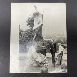 Five 1970s press photographs of Henry Moore and Barbara Hepworth